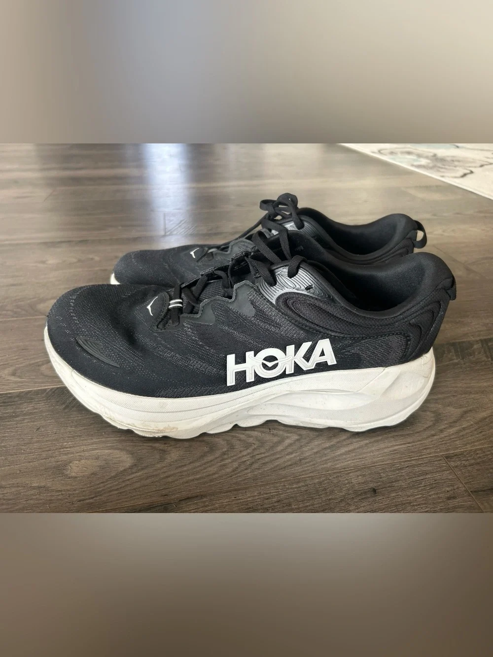 Hoka Men’s Running Shoes Gaviota 6 Size 13(4E) Black/White